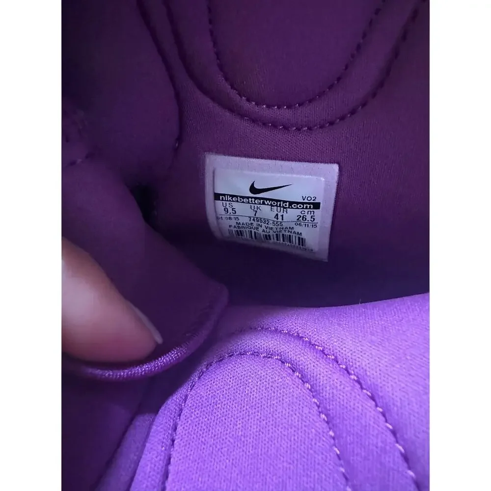 Nike Women’s Purple Koth Mid Hi Lace Up Shoes Rear Zip Size 9.5